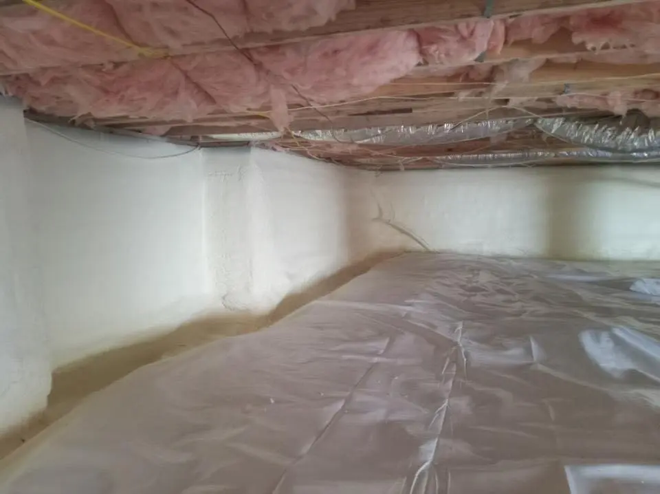 Crawl space encapsulation with closed-cell spray foam for Attic Insulation in Union City